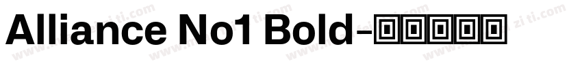 Alliance No1 Bold字体转换